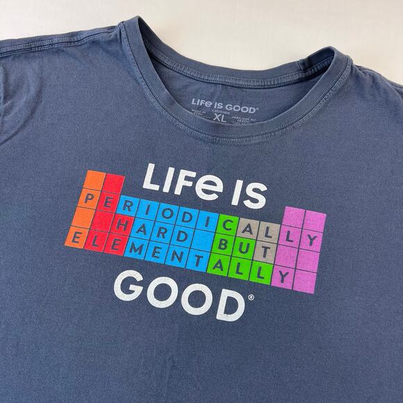 Life Is Elementally Good Short Sleeve Crusher Men's t-shirt XL Life is Good - Picture 5 of 7